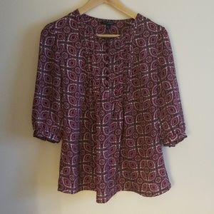 Banana Republic Paisley Print Blouse Size S